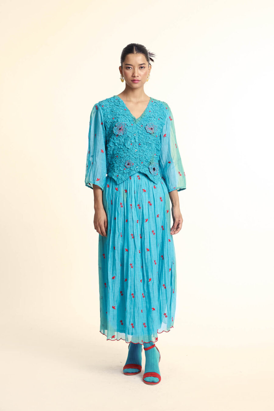 Zinnia Co_ord_set_Sage_Red_1