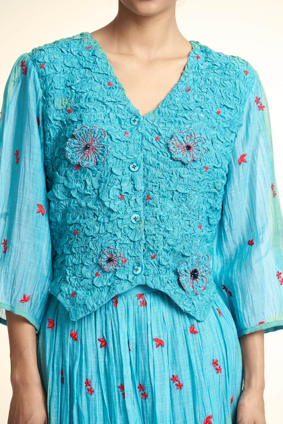 Zinnia Co_ord_set_Sage_Red_5